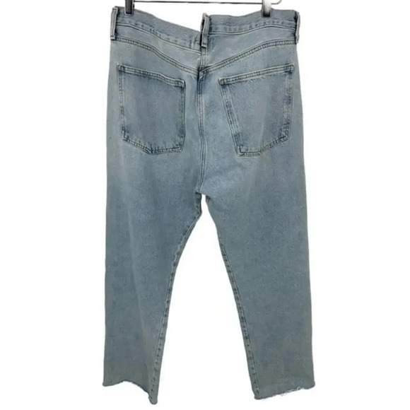 Agolde Criss Cross Straight Leg High Rise Jeans Size 33 In Dimension B1627 - Picture 3 of 6